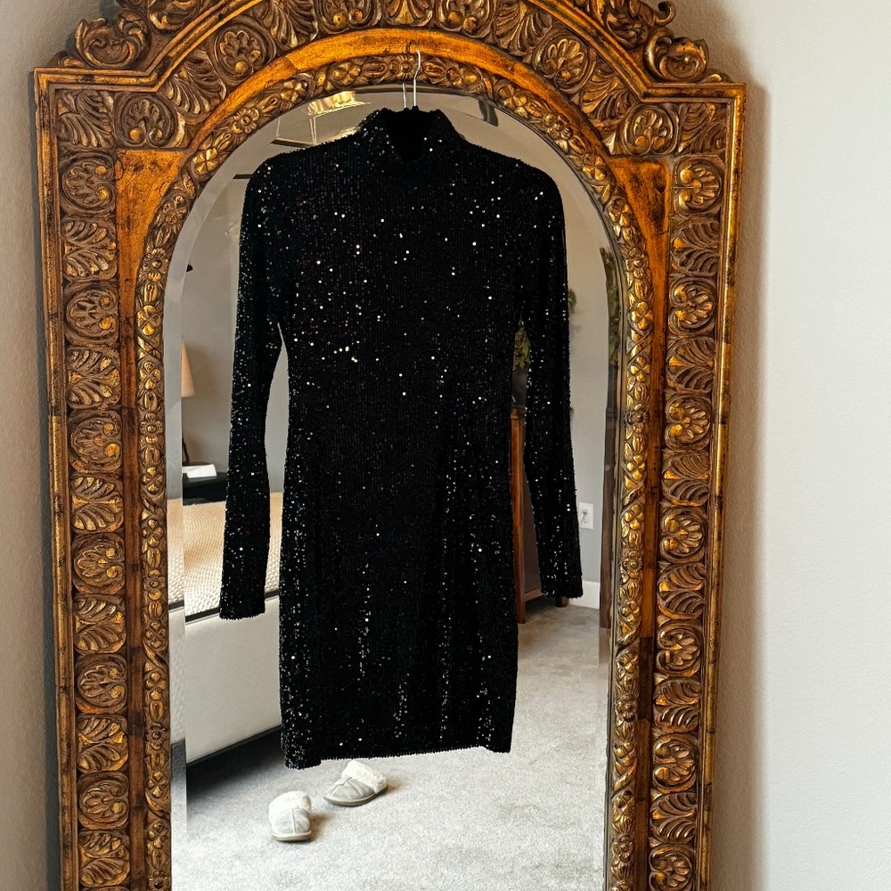 Gianni Bini Black Sequin Dress